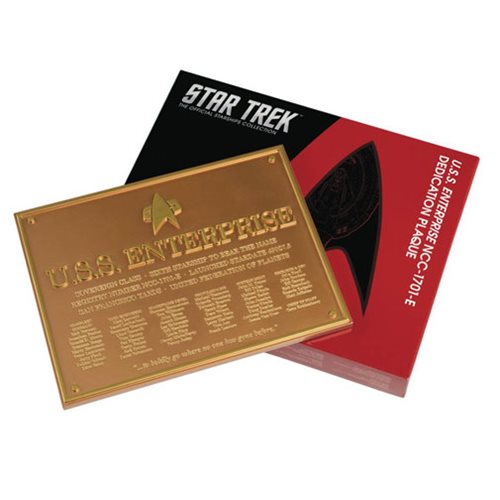 Star Trek U.S.S. Enterprise-E Dedication Plaque #2